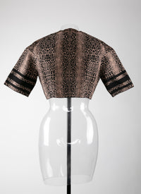 Animal jacquard knitted jumper - Black & Flesh