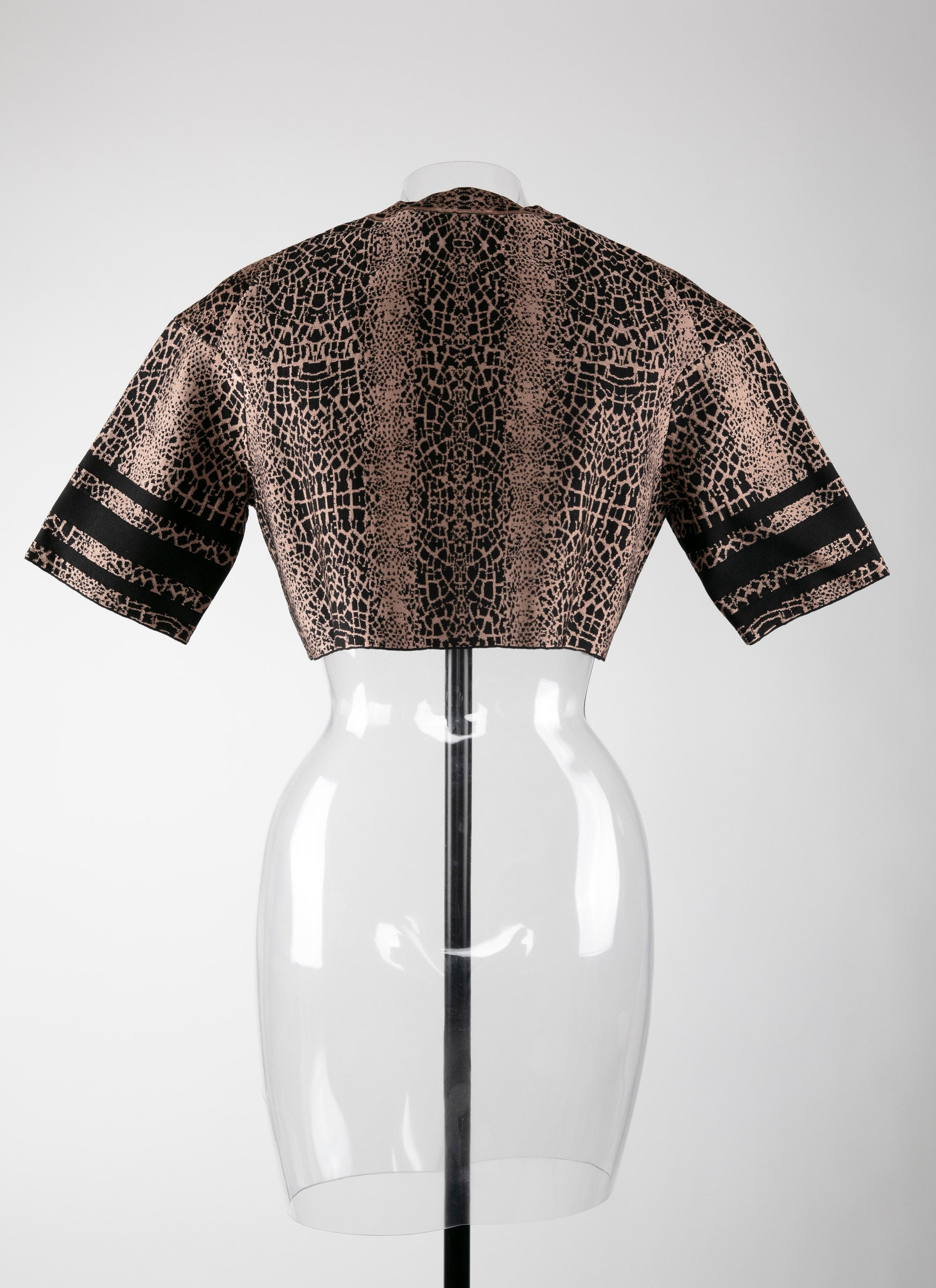 Animal jacquard knitted jumper - Black & Flesh