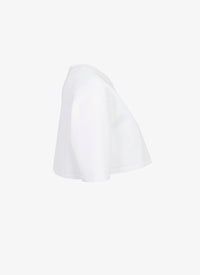 Pull court en maille - Blanc