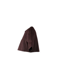 Pull court en maille - Chocolat