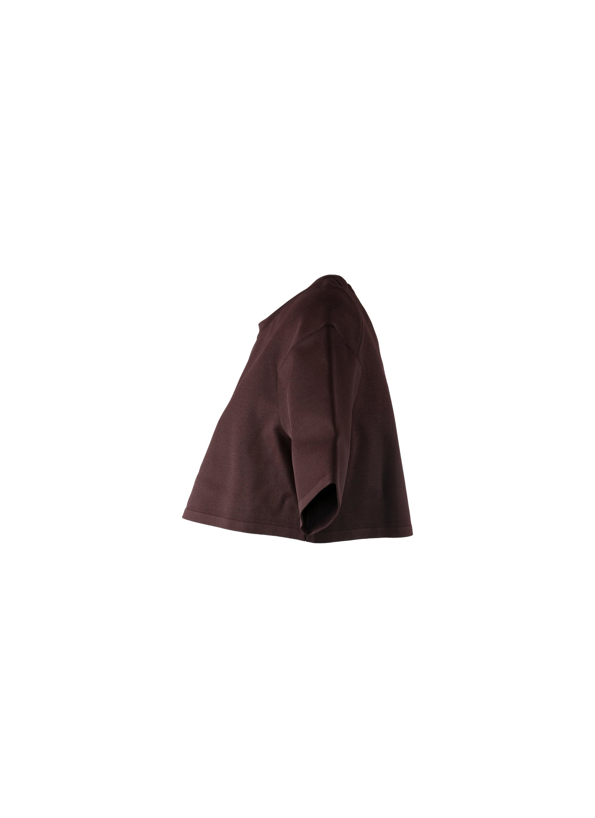 Pull court en maille - Chocolat