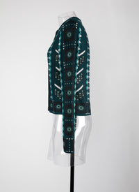 Cardigan à manches longues - Petrole & Bleu