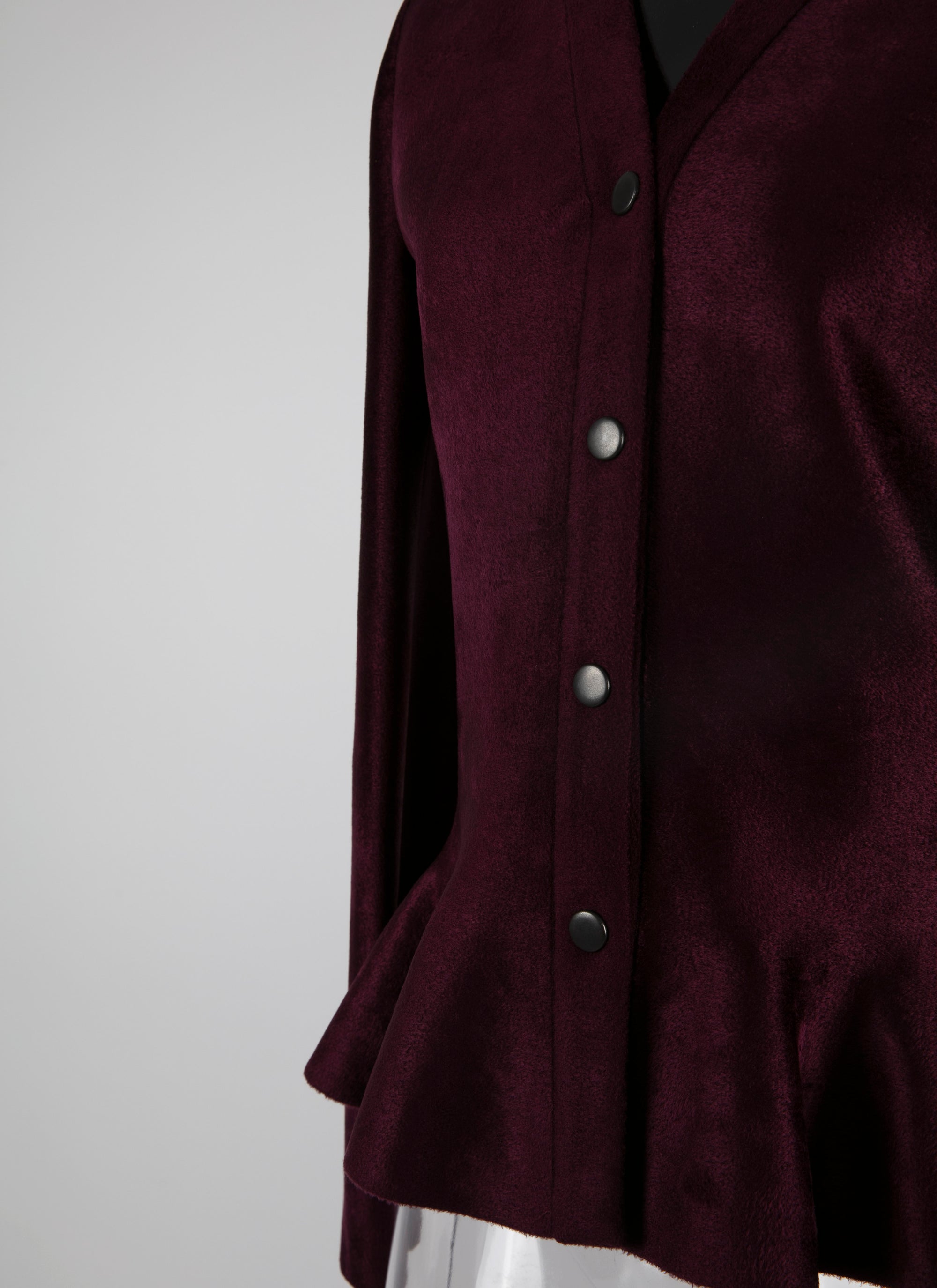 Veste velours en laine - Grenat