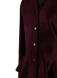 Wool velvet jacket - Garnet