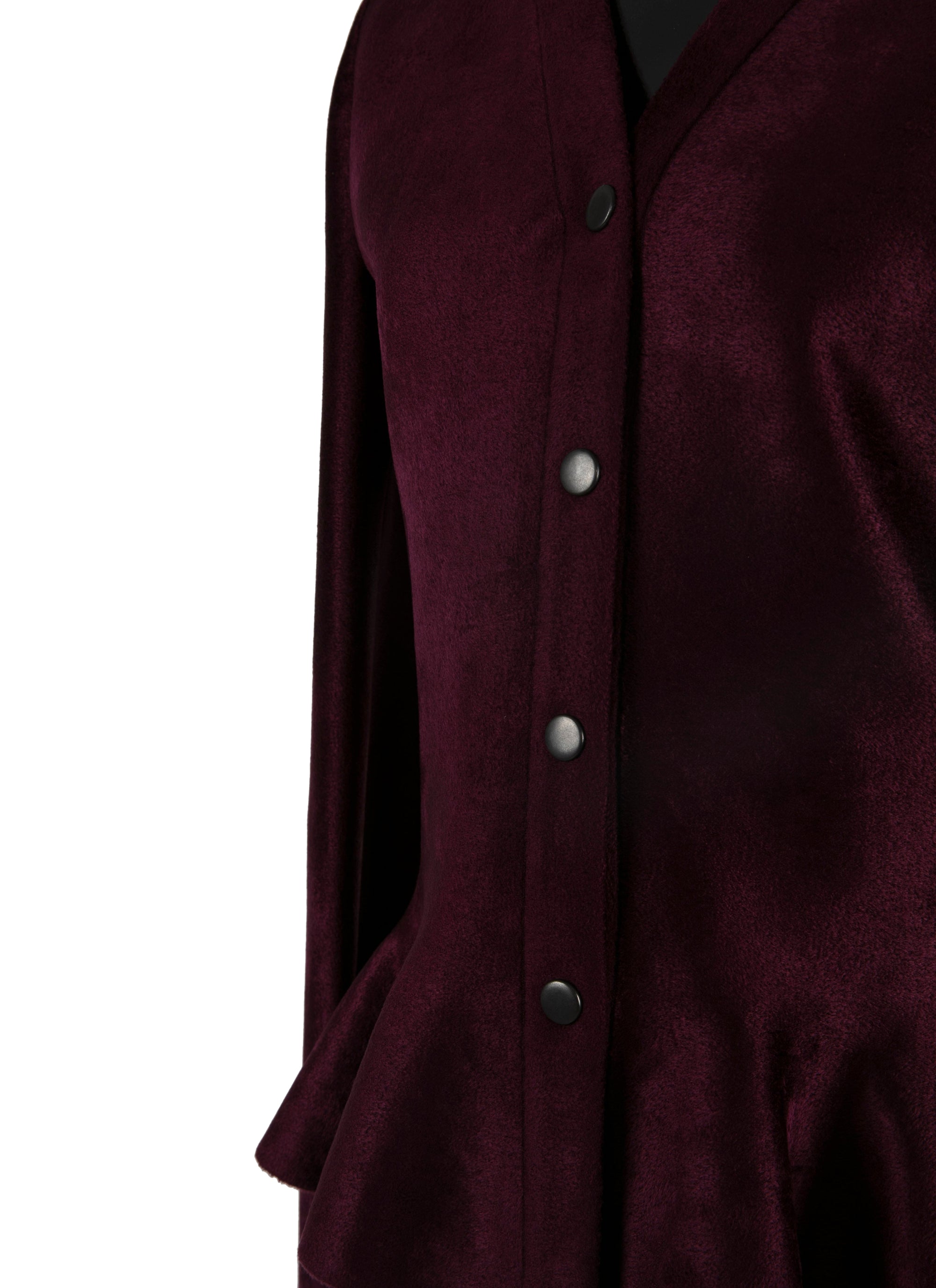Wool velvet jacket - Garnet