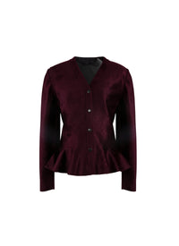 Veste velours en laine - Grenat