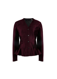 Wool velvet jacket - Garnet