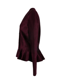 Wool velvet jacket - Garnet