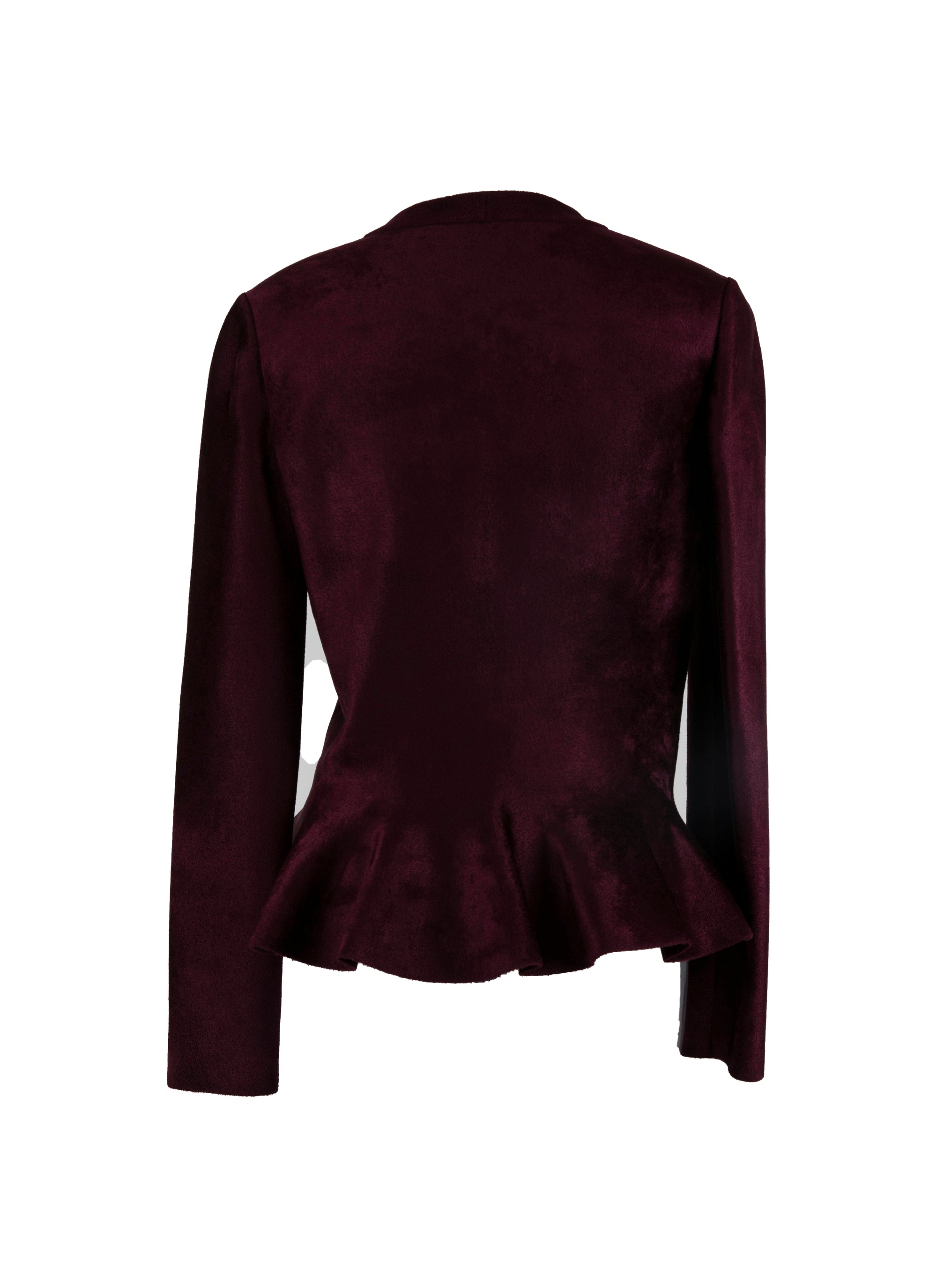 Wool velvet jacket - Garnet