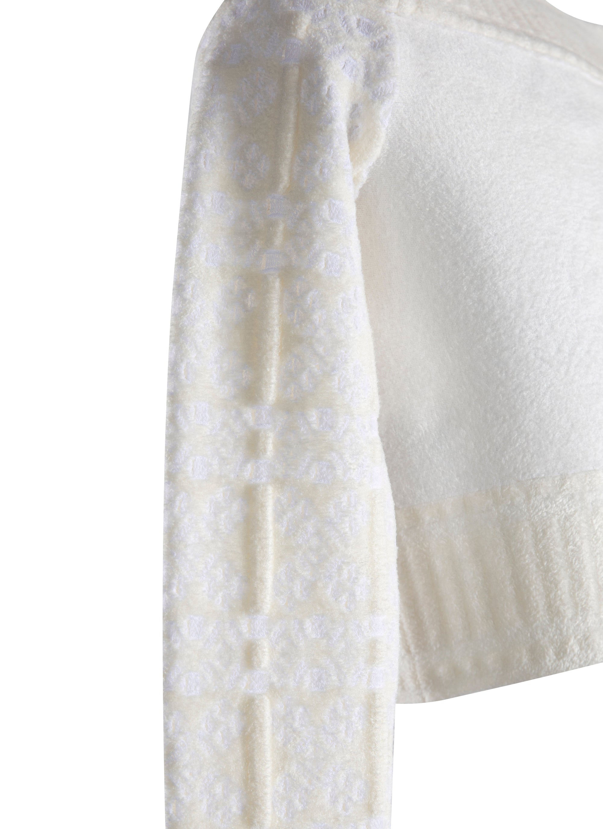 Pull court en dentelle - Ivoire & Blanc