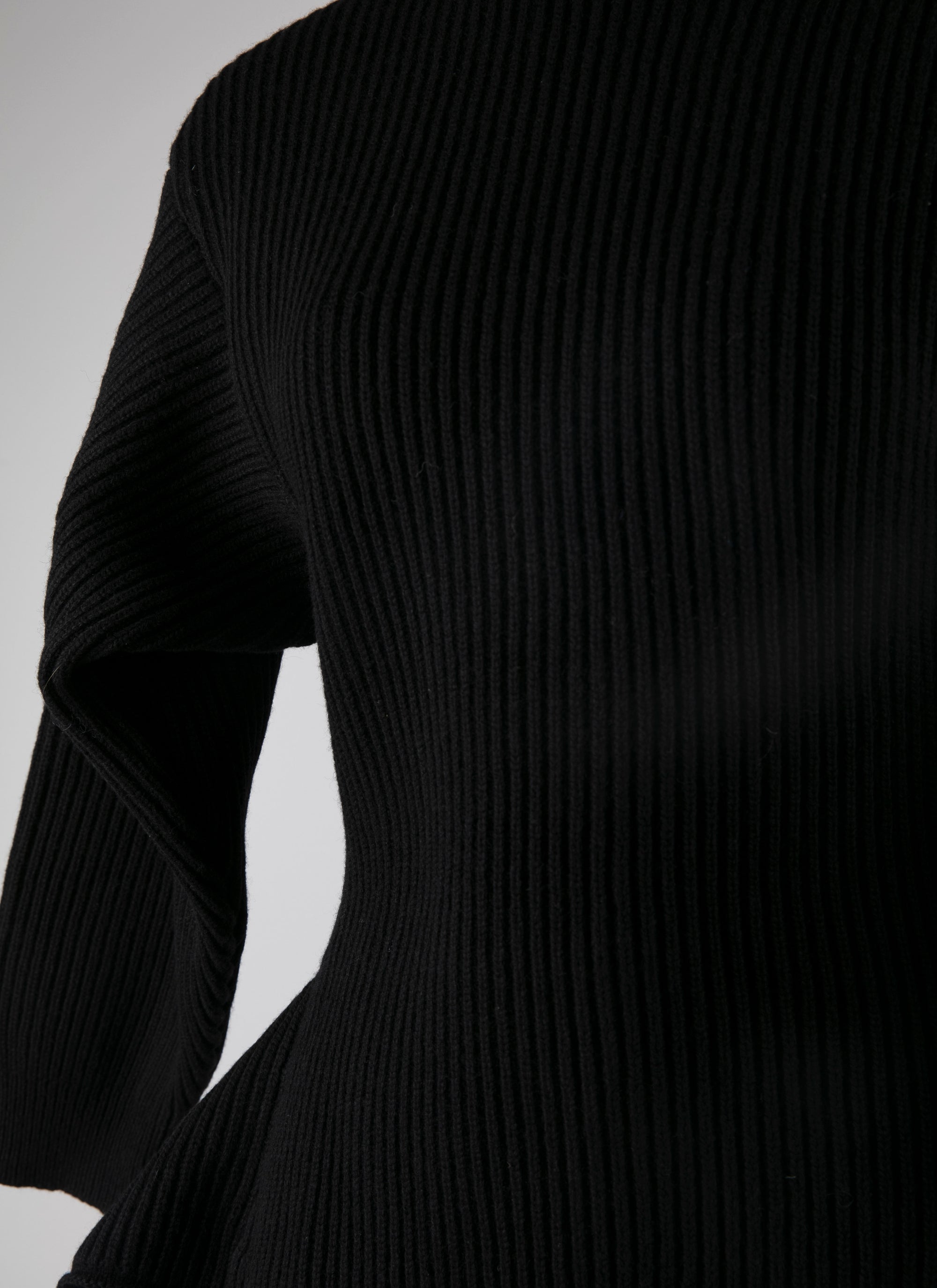 Pull à manches longues en laine - Noir