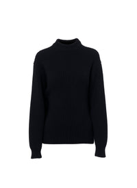 Pull à manches longues en laine - Noir