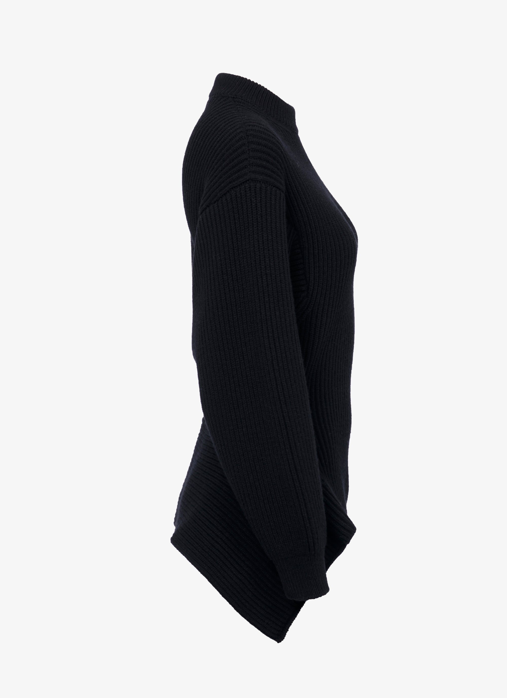 Pull à manches longues en laine - Noir