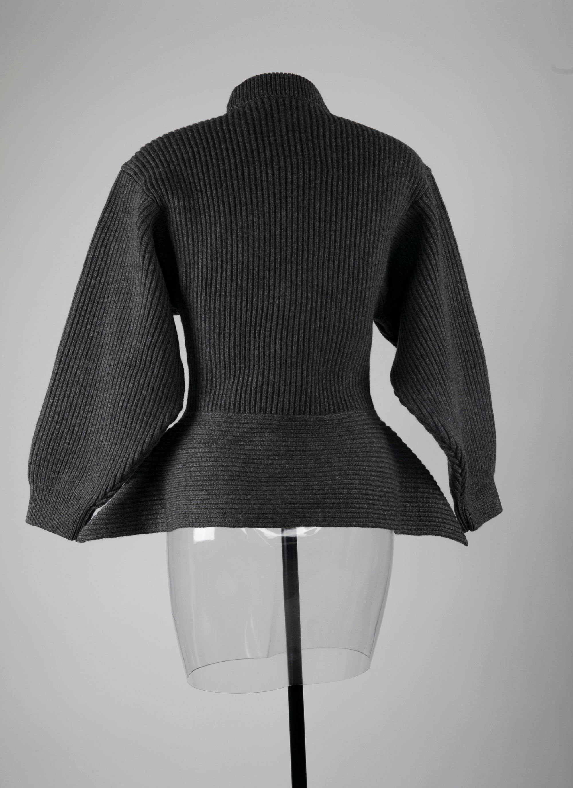 Long sleeve jumper in wool - Dark Grey
