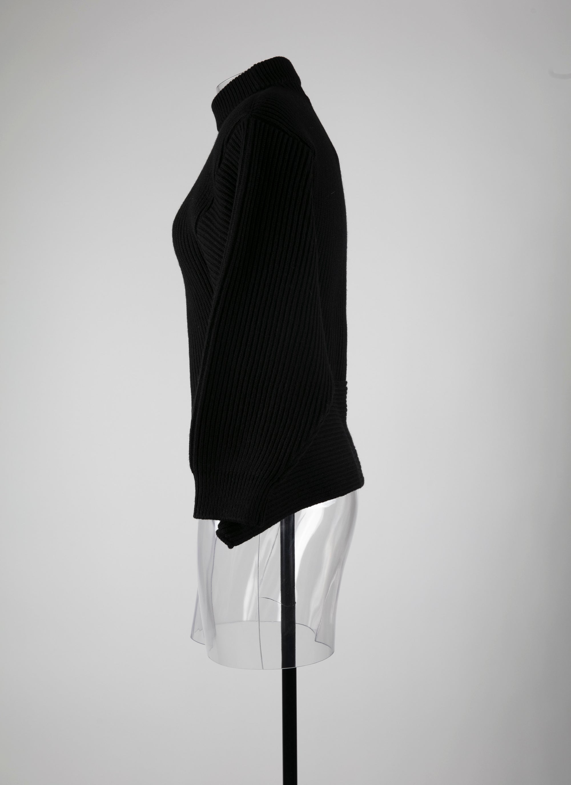 Pull à manches longues en laine - Noir