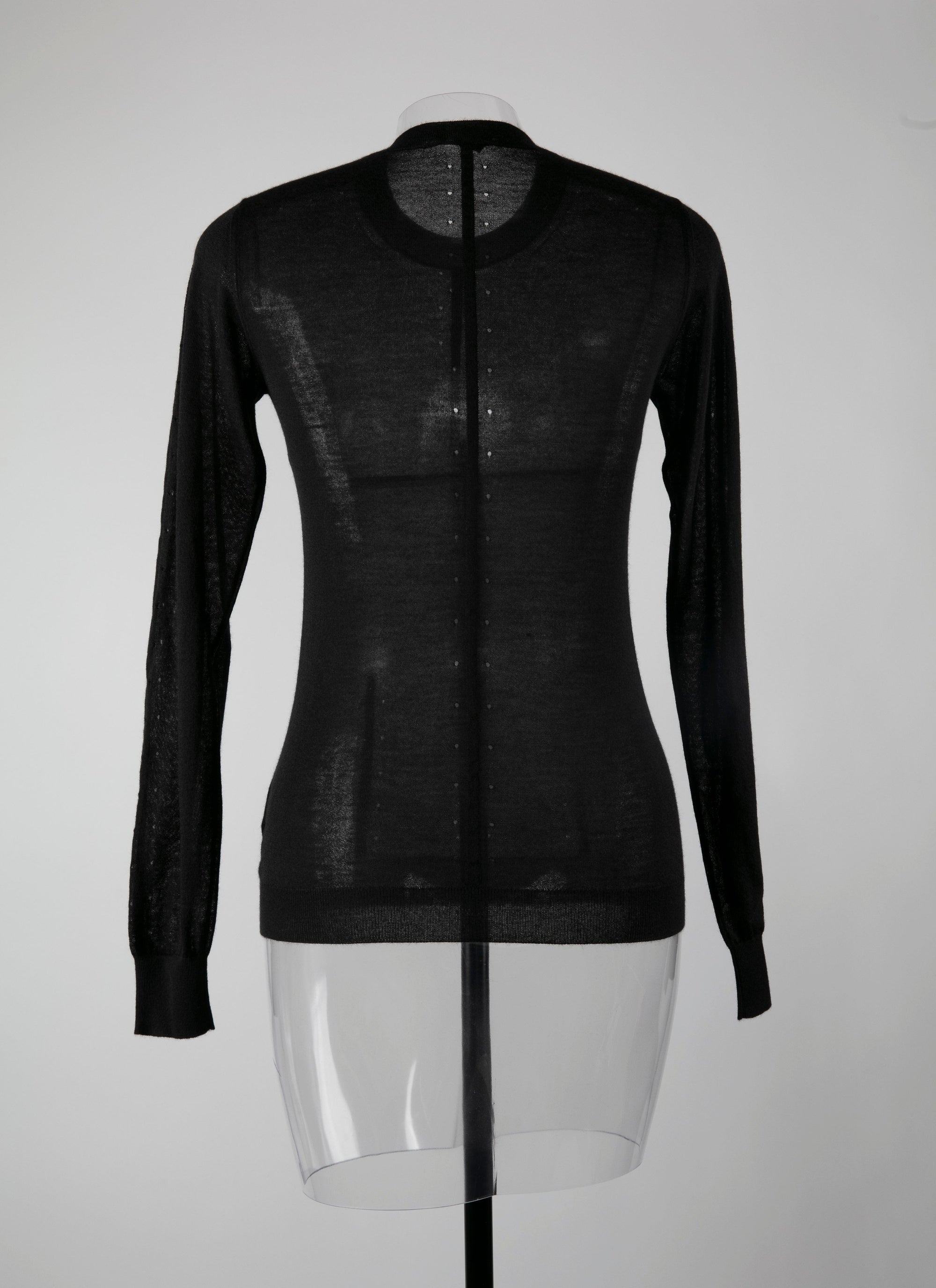 Long sleeve cashmere crew neck jumper - Black intense