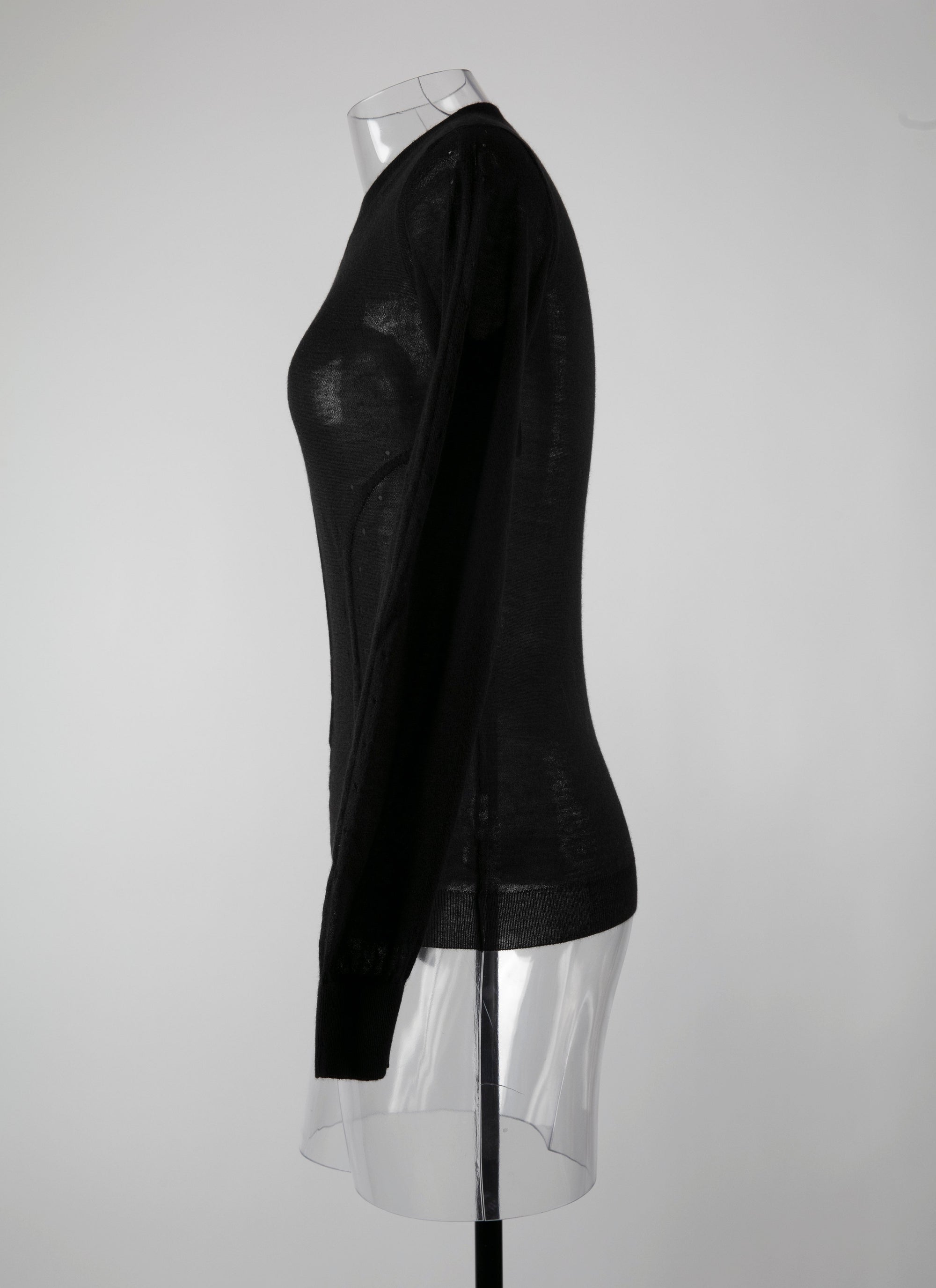 Long sleeve cashmere crew neck jumper - Black intense