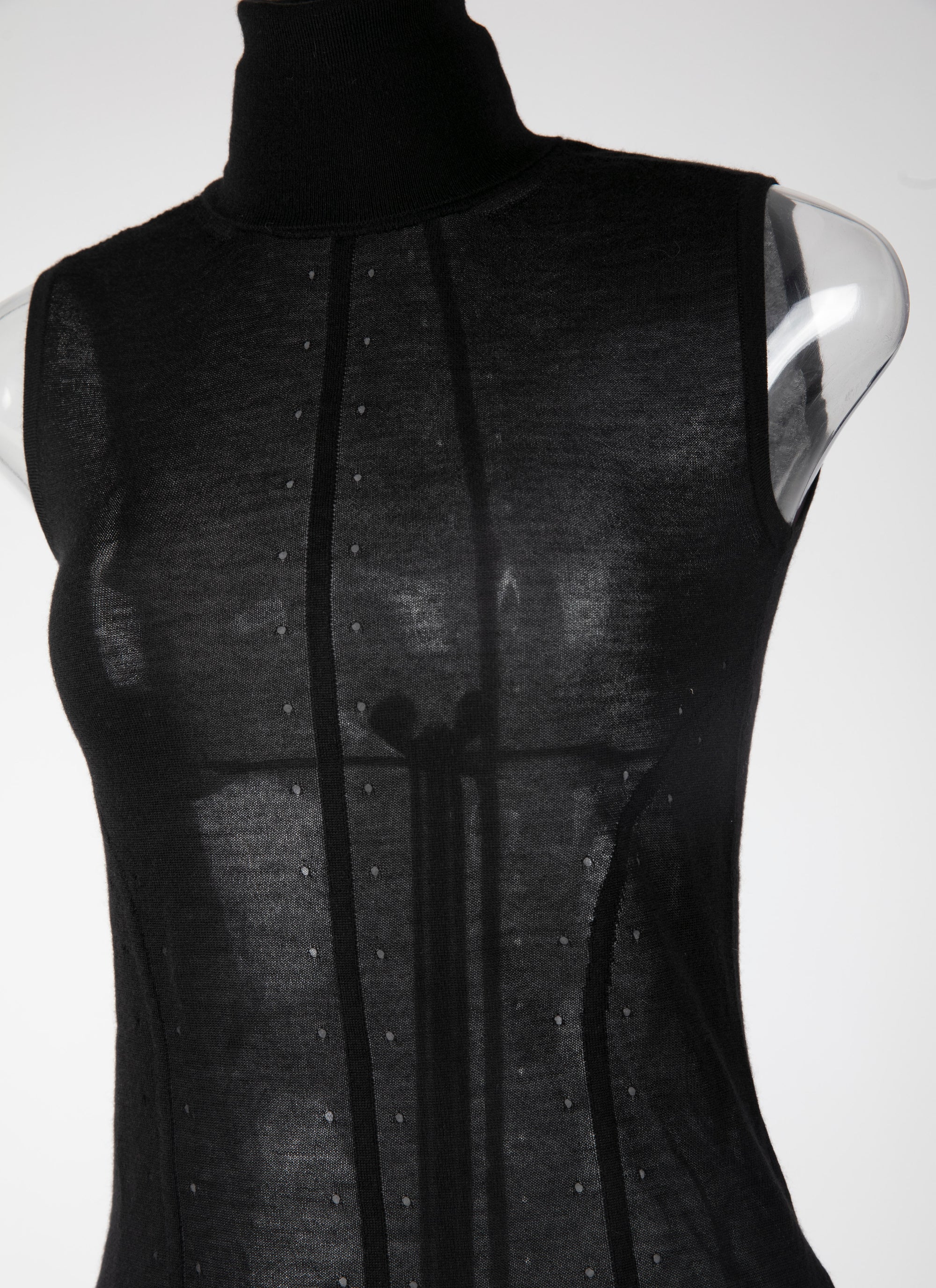 Pull sans manches en cachemire - Noir