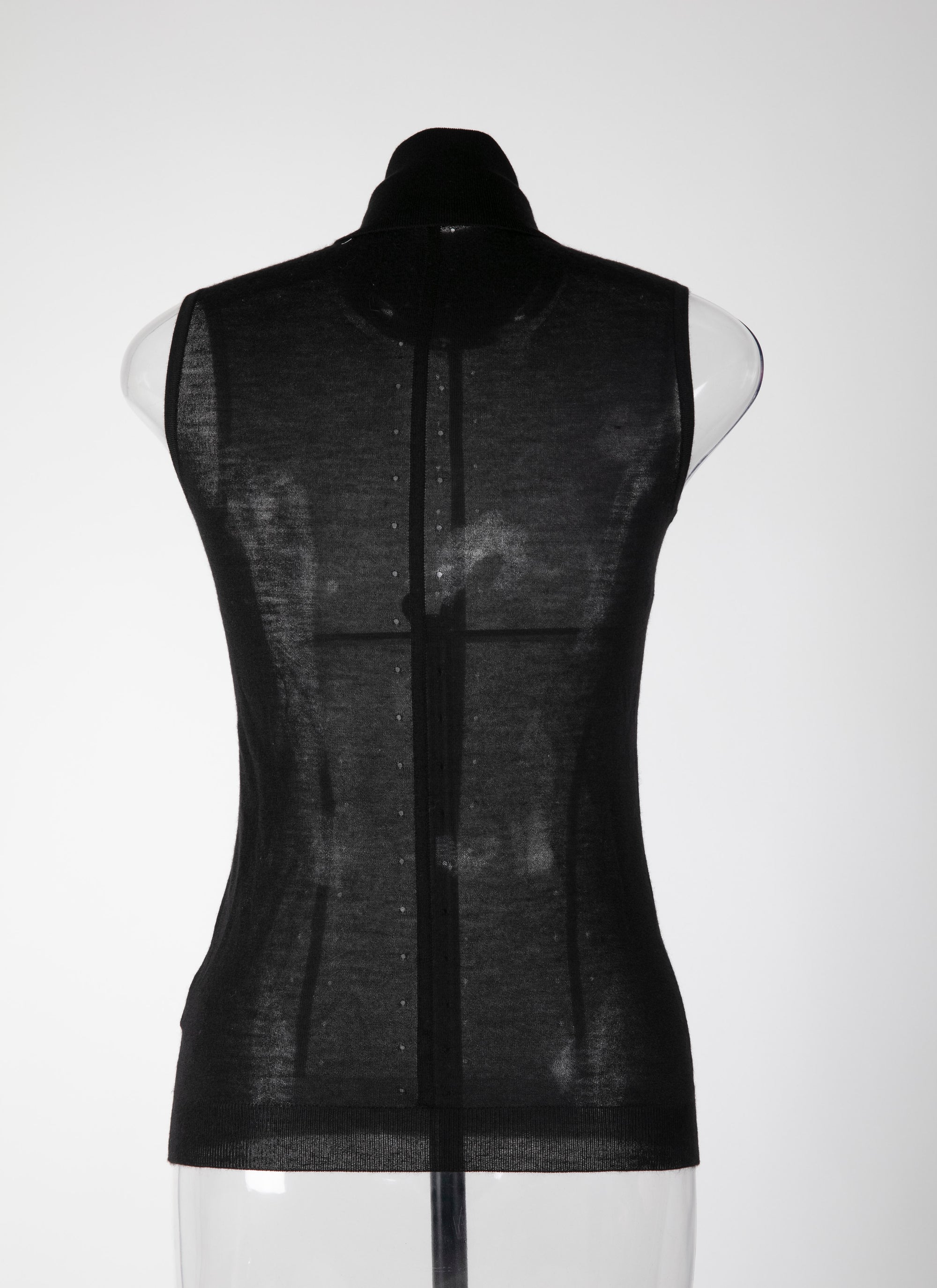 Pull sans manches en cachemire - Noir