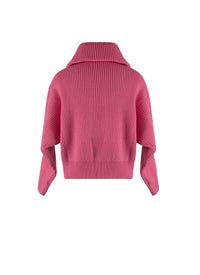 Pull à col zippé en laine et cachemire - Candy
