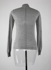 Long-sleeved cashmere turtleneck jumper - China Grey
