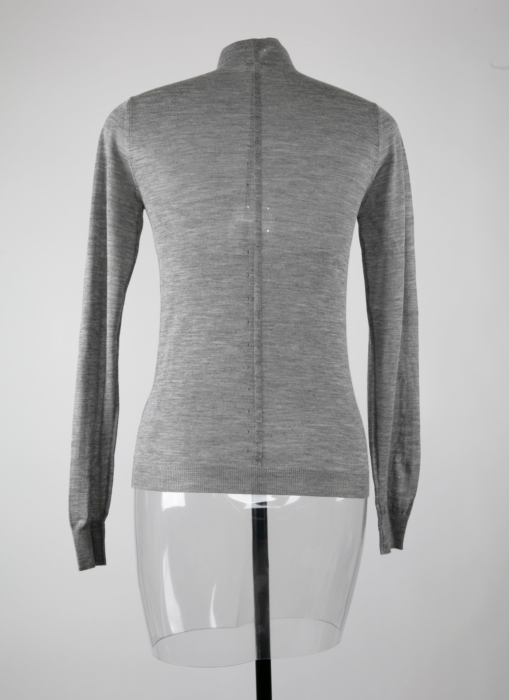 Long-sleeved cashmere turtleneck jumper - China Grey