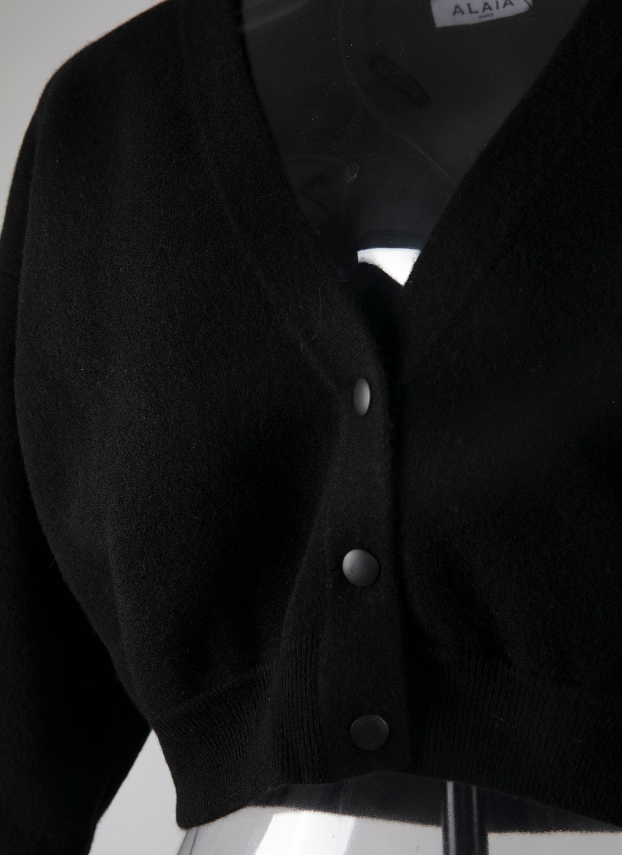 Cardigan court en cachemire - Noir