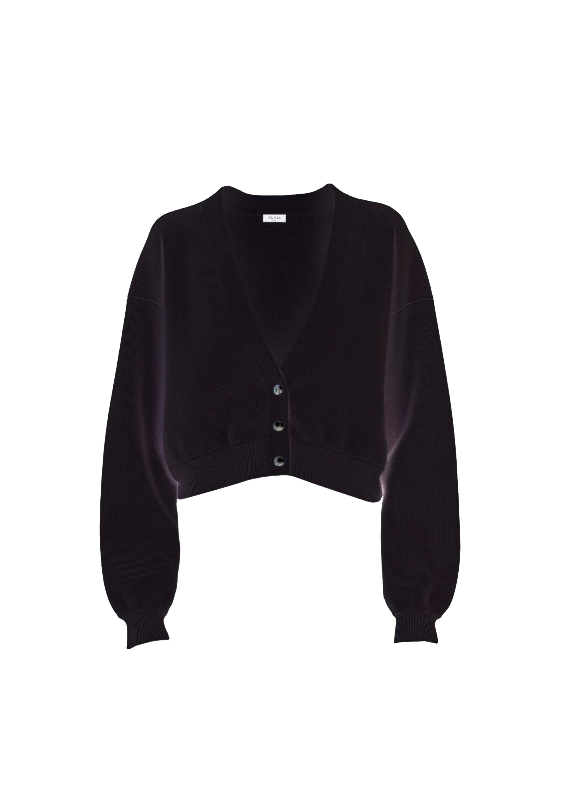 Cardigan court en cachemire - Noir