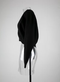 Cardigan court en cachemire - Noir