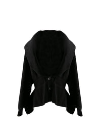 Wool and cashmere cardigan - Black