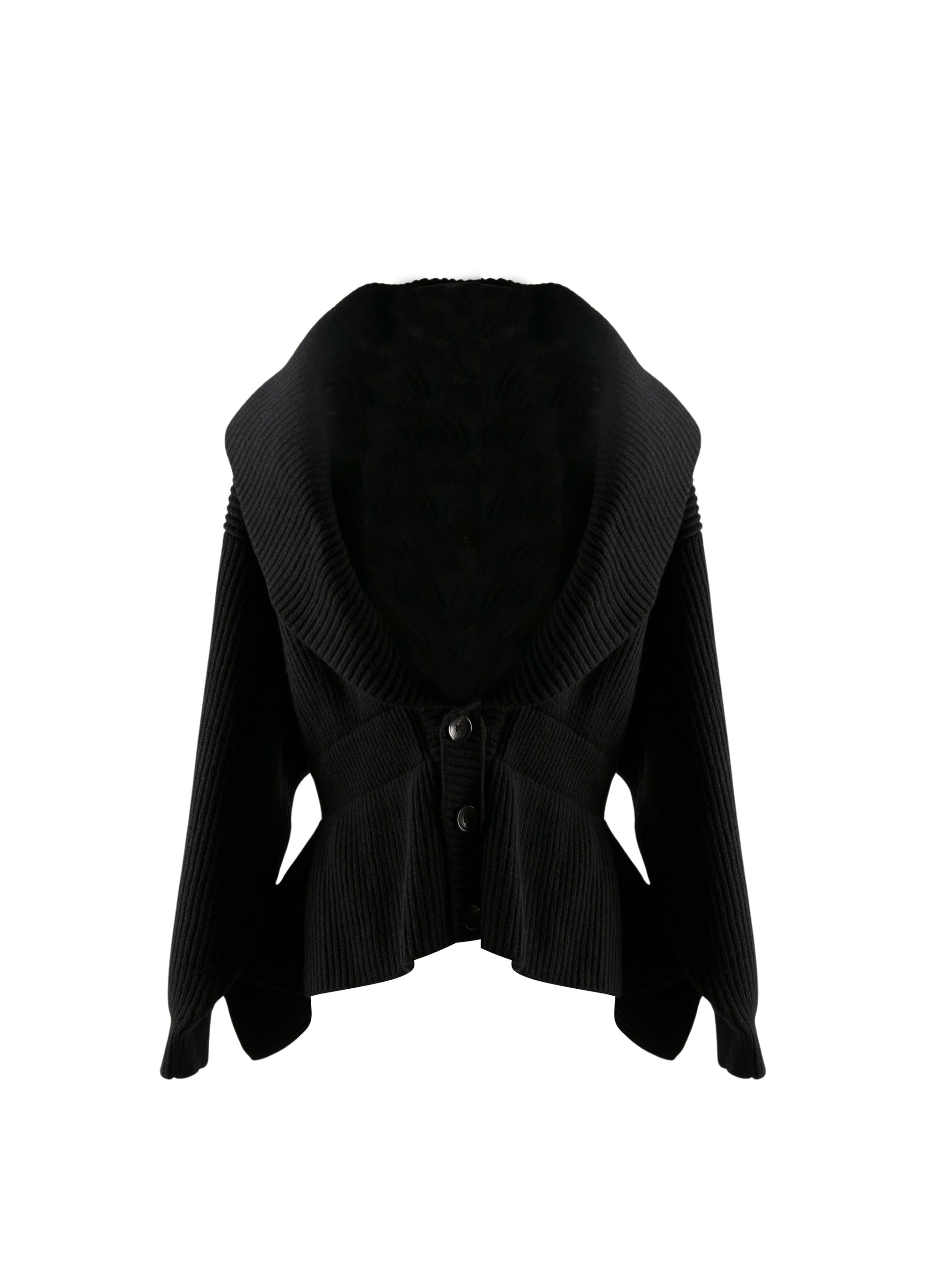 Wool and cashmere cardigan - Black
