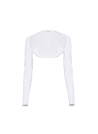 Long-sleeved seamless bolero - Optic White