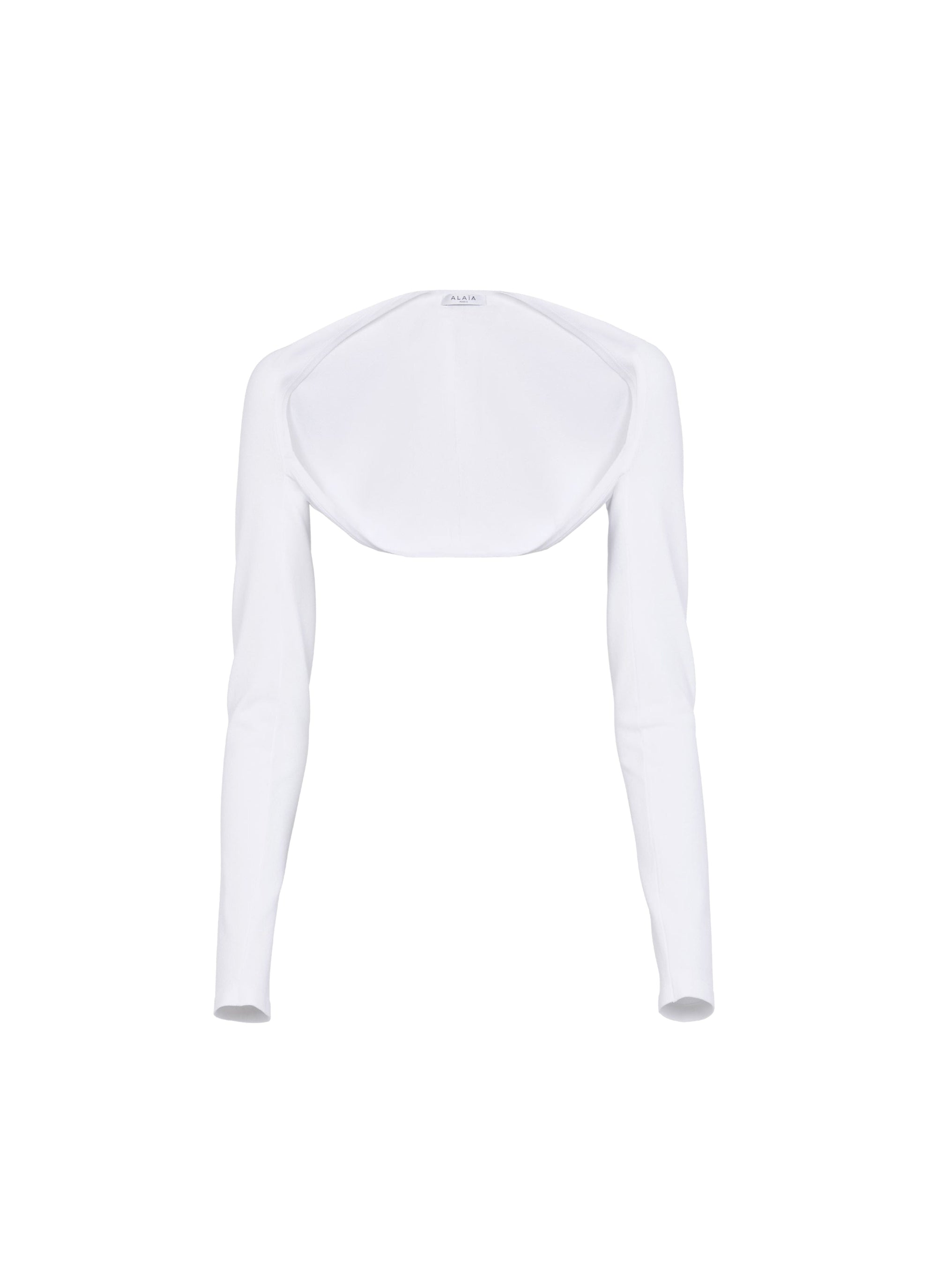 Long-sleeved seamless bolero - Optic White