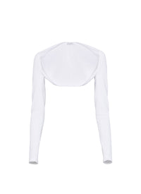 Long Sleeve Seamless Bolero - Optic White