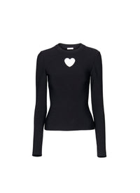 V-Neck Long Sleeve Sweater - Black Alaïa