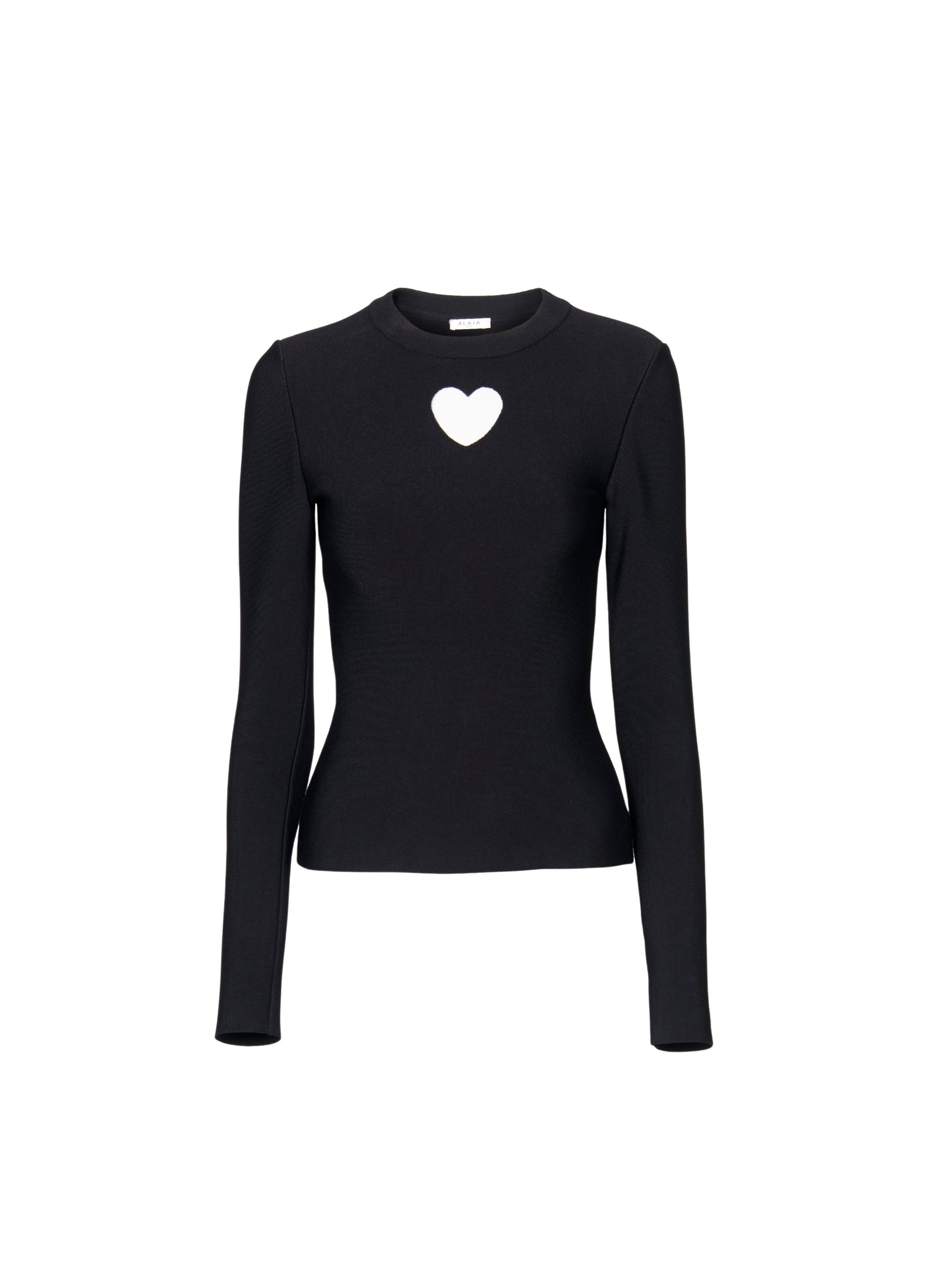 V-Neck Long Sleeve Sweater - Black Alaïa