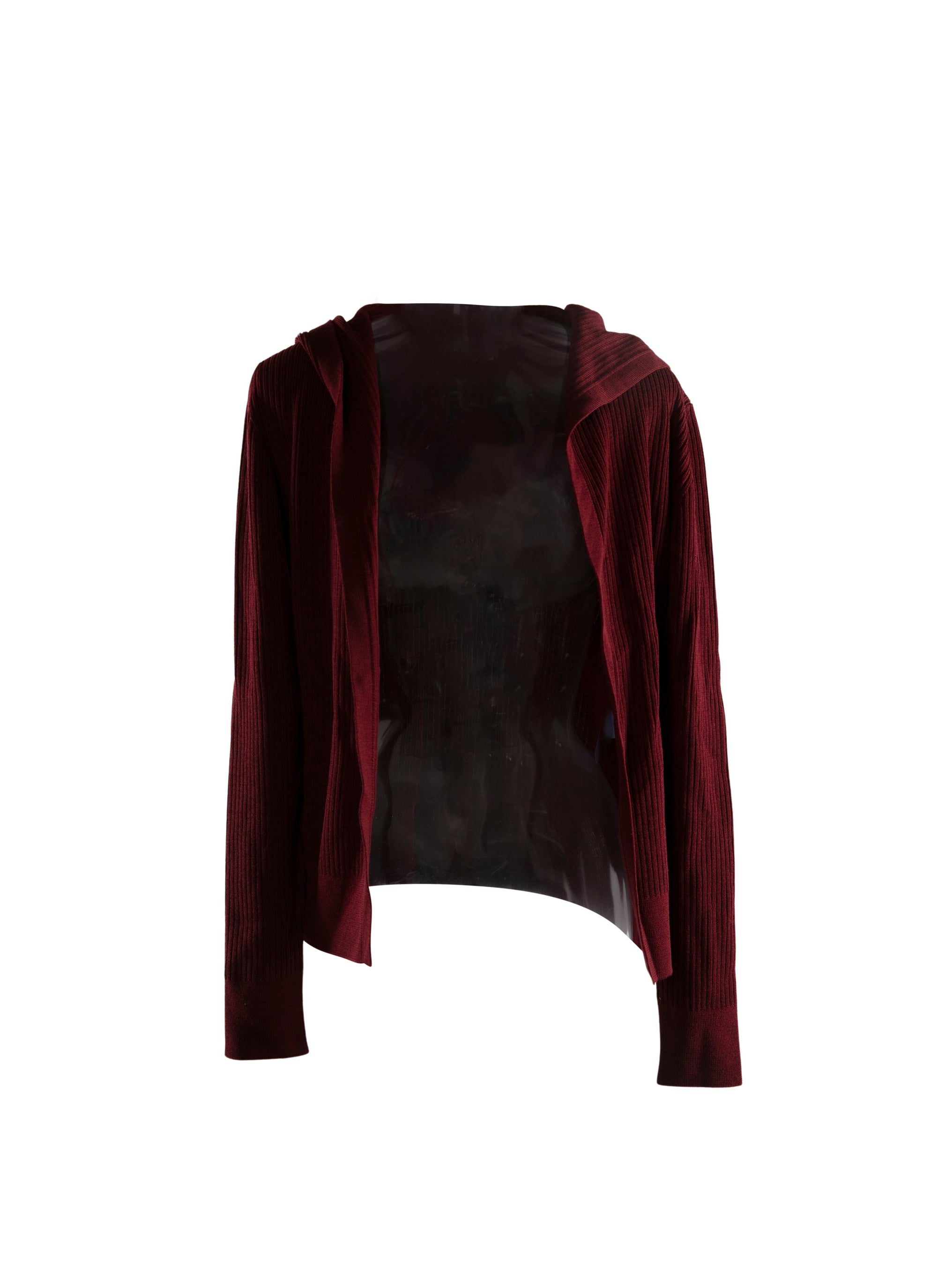 Hooded cardigan - Bordeaux
