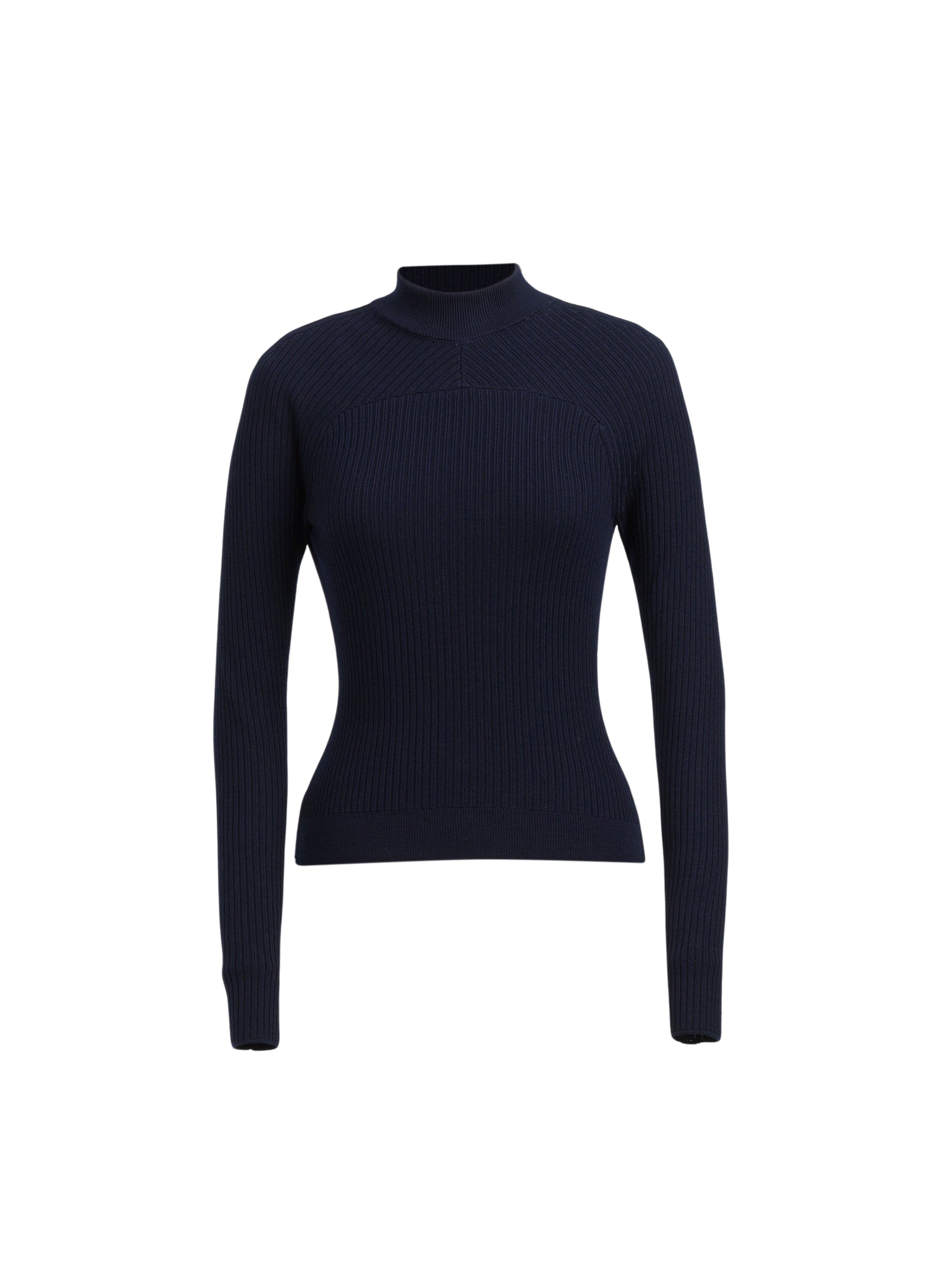 Pull dos nu à manches longues - Marine
