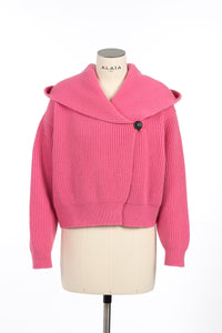 Wool long sleeve cardigan - Candy