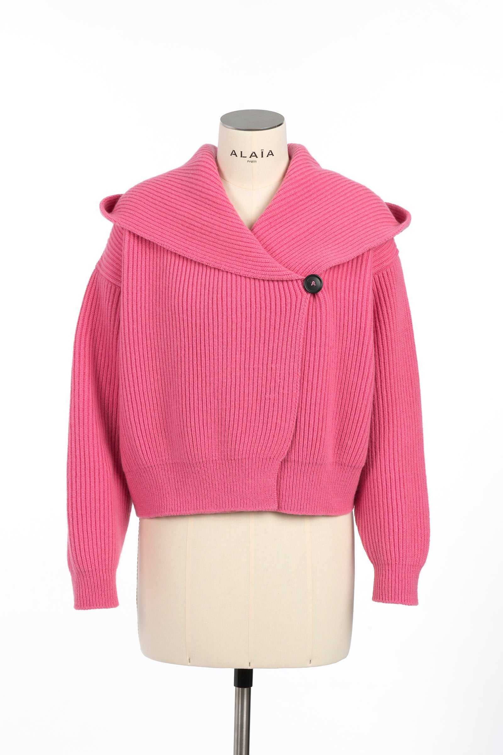 Wool long sleeve cardigan - Candy