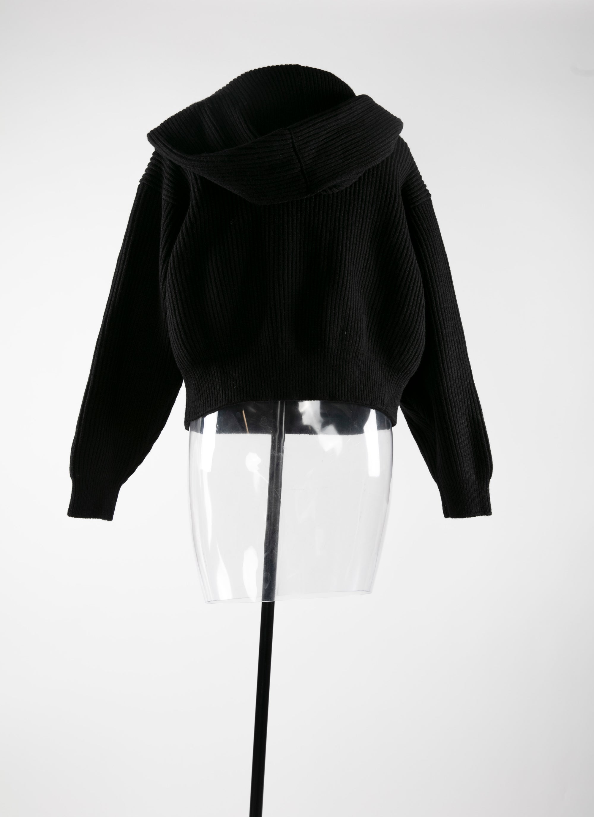 Cardigan à manches longues en laine - Noir
