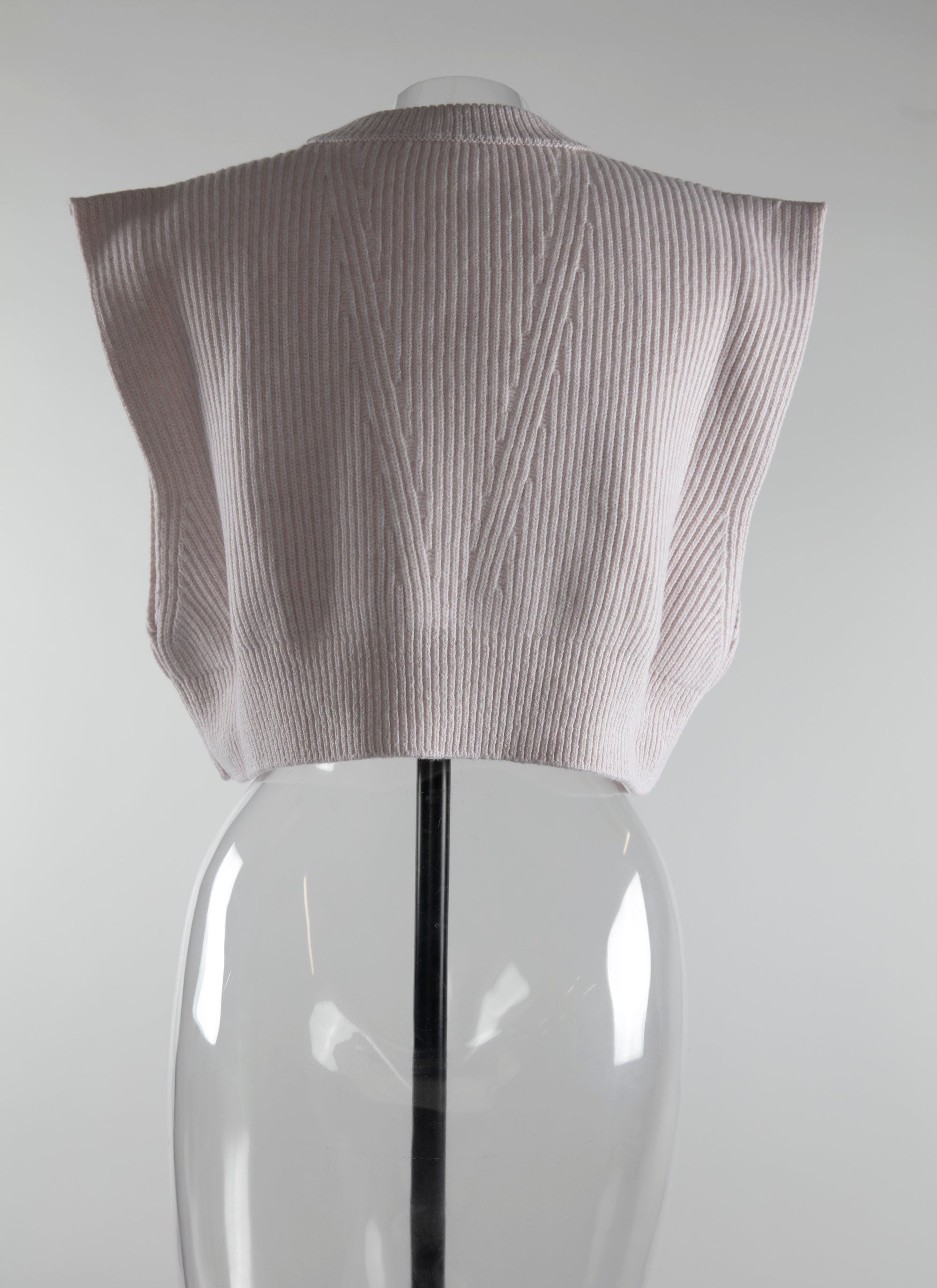 Pull sans manches en laine - Poudre