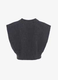 Pull sans manches en laine - Gris Foncé