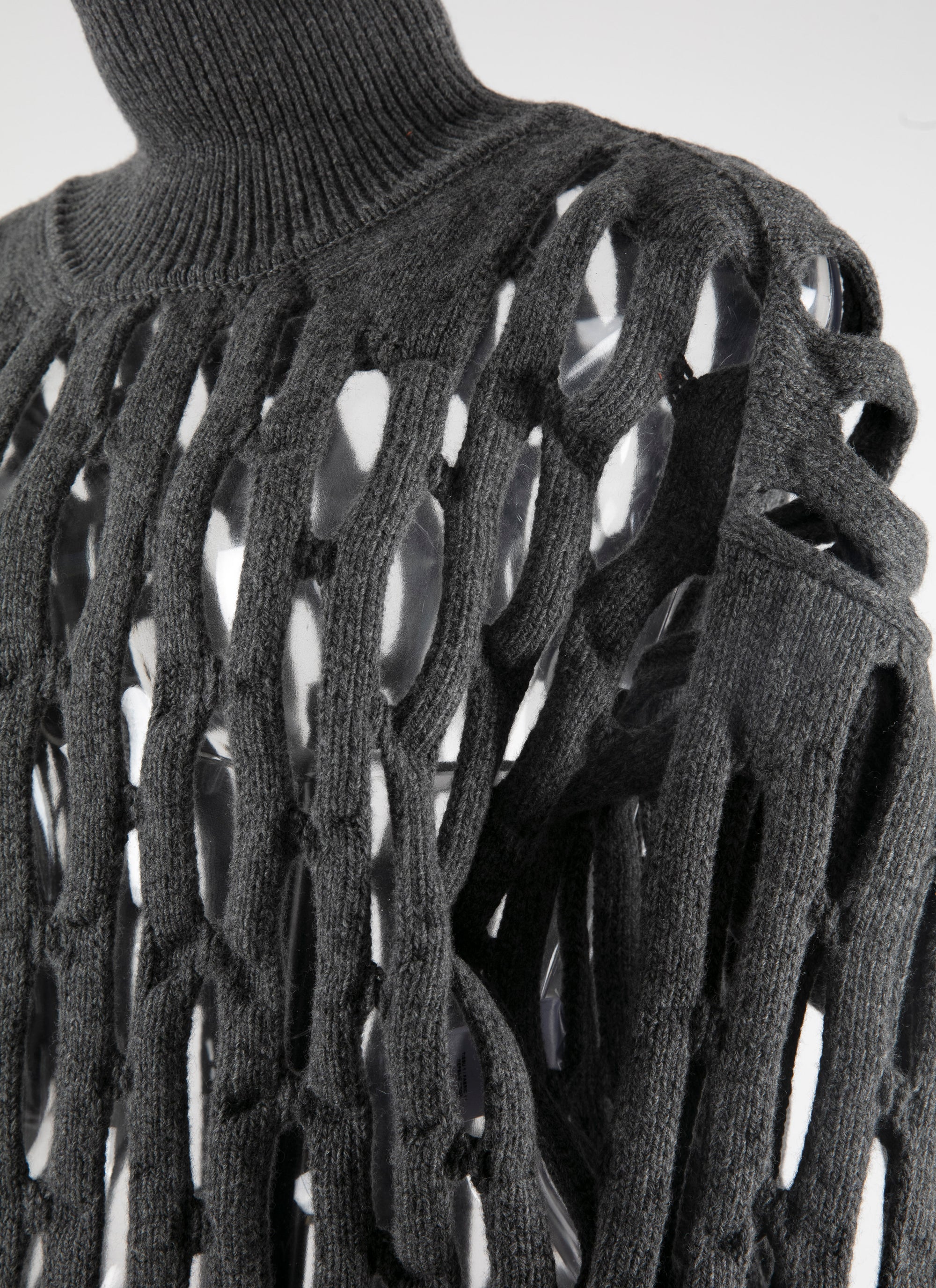 Pull col haut en laine - Gris Foncé