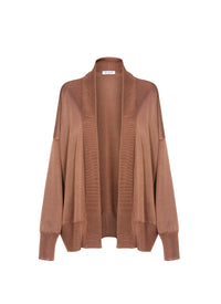Cardigan brillant - Camel foncé