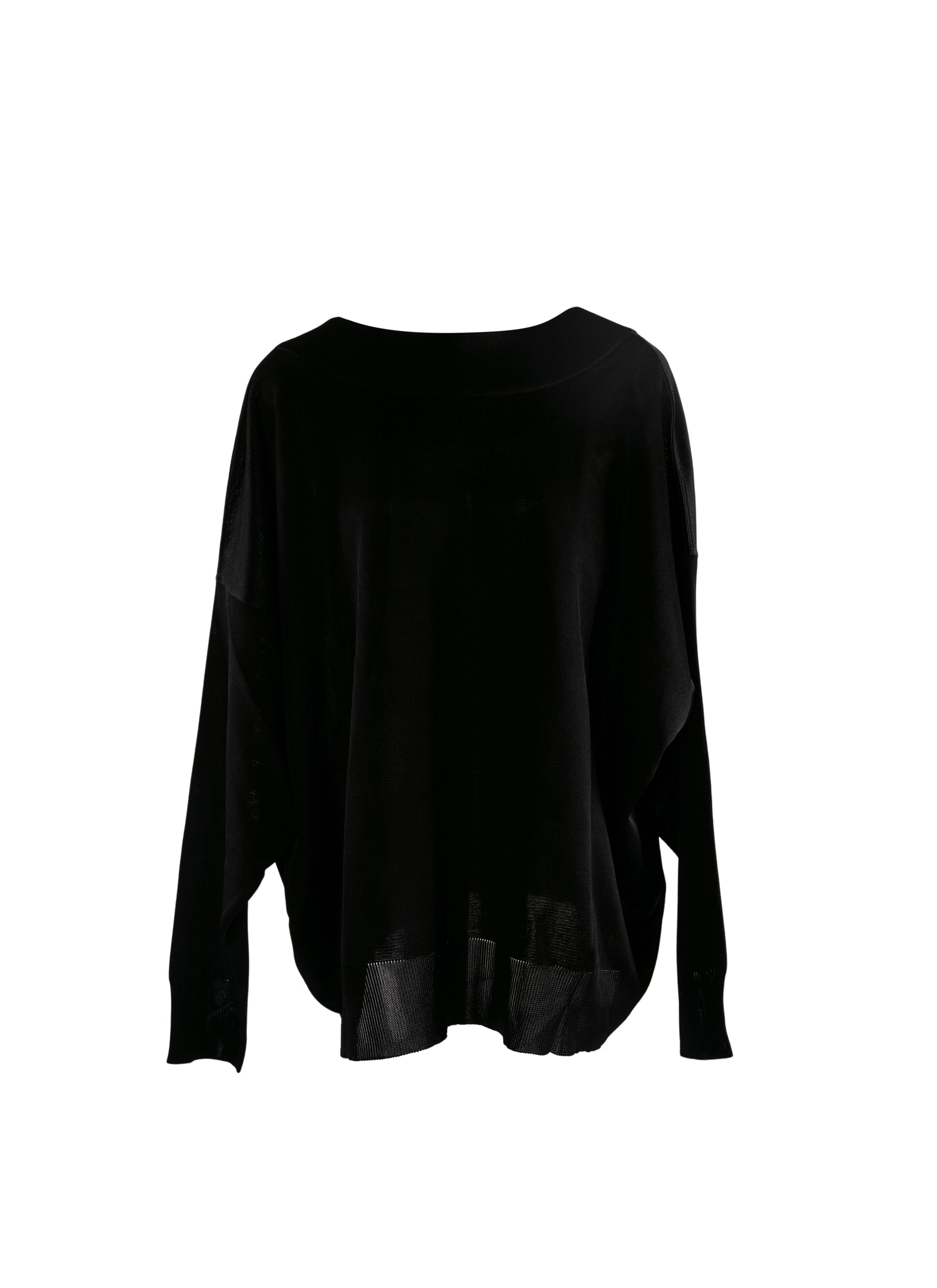 Pull grandes manches - Noir Alaia