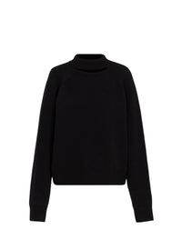 Pull crop en cachemire - Noir Alaia