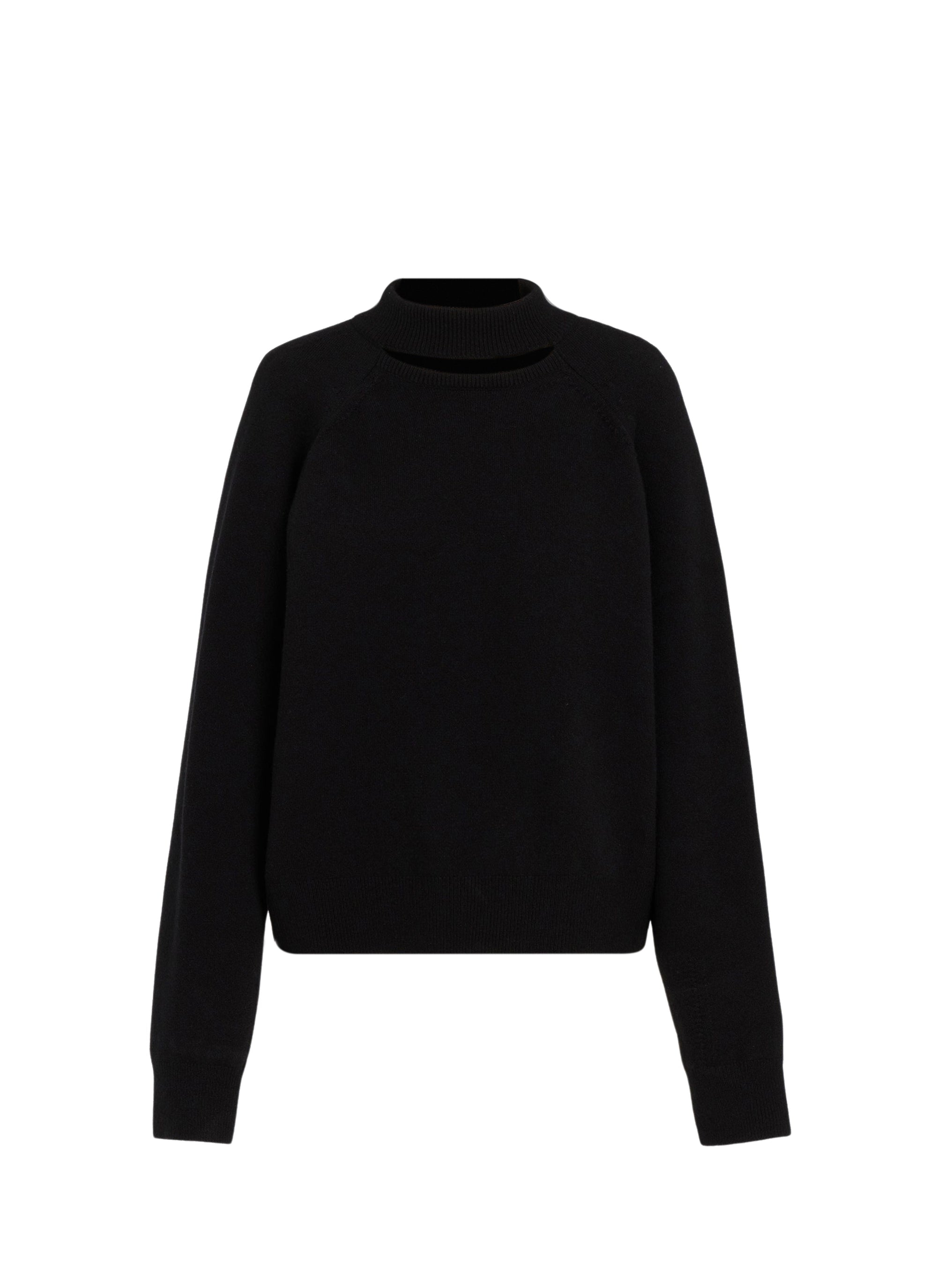 Pull crop en cachemire - Noir Alaia