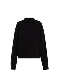 Cashmere crop jumper - Black Alaïa