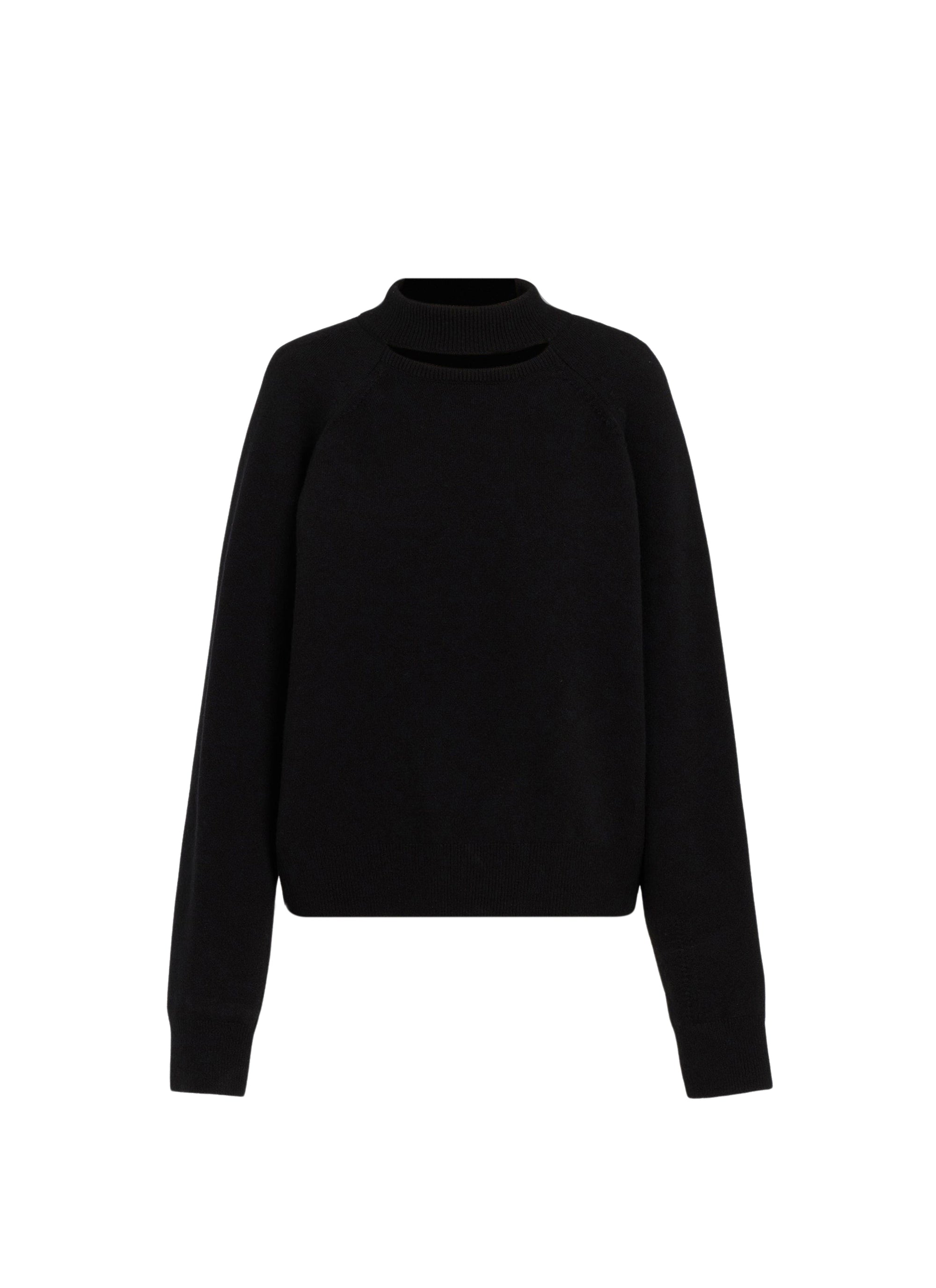 Cashmere crop jumper - Black Alaïa